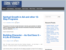Tablet Screenshot of eternalsobriety.org
